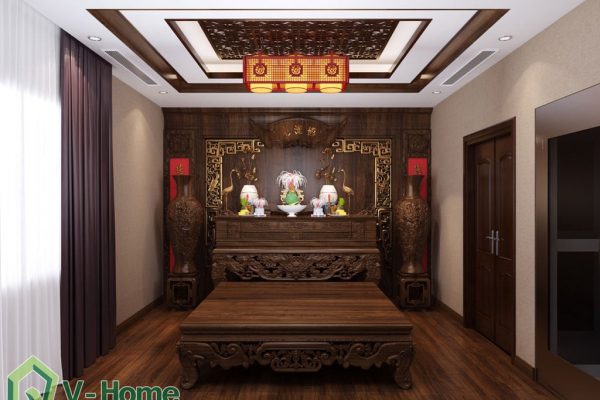 thiết kế phòng thờ