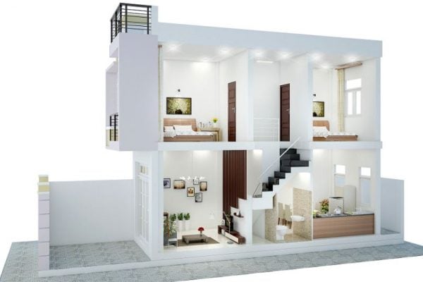 thiết kế nội thất nhà lô phố